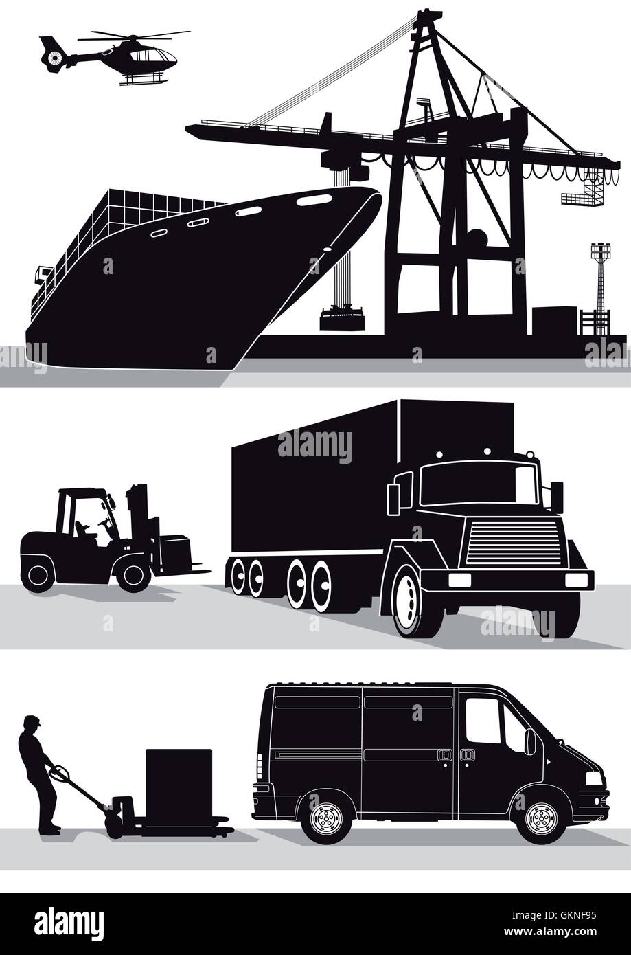 Trasporto e spedizioni Illustrazione Vettoriale