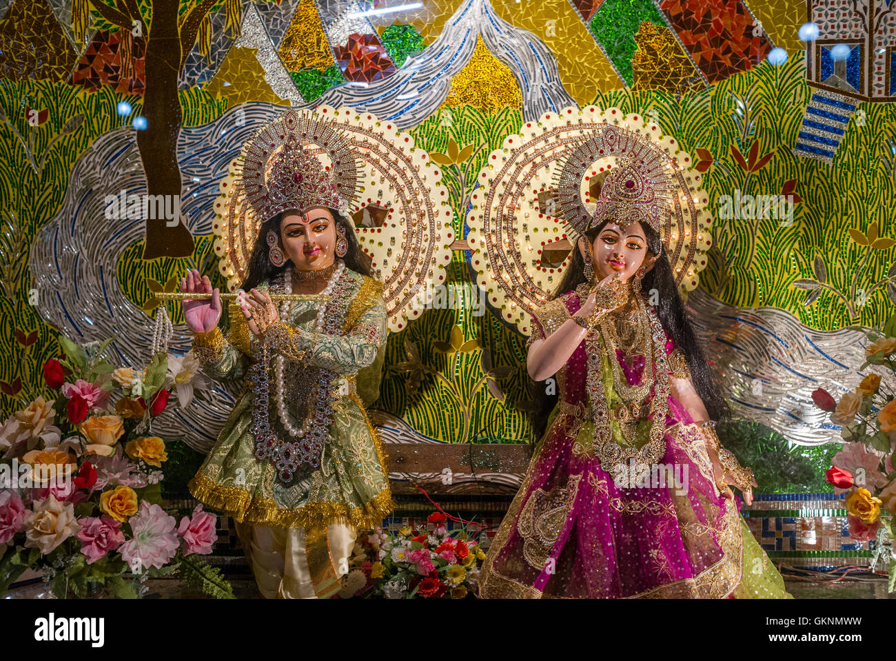 Krishna Radha idoli, India. Foto Stock