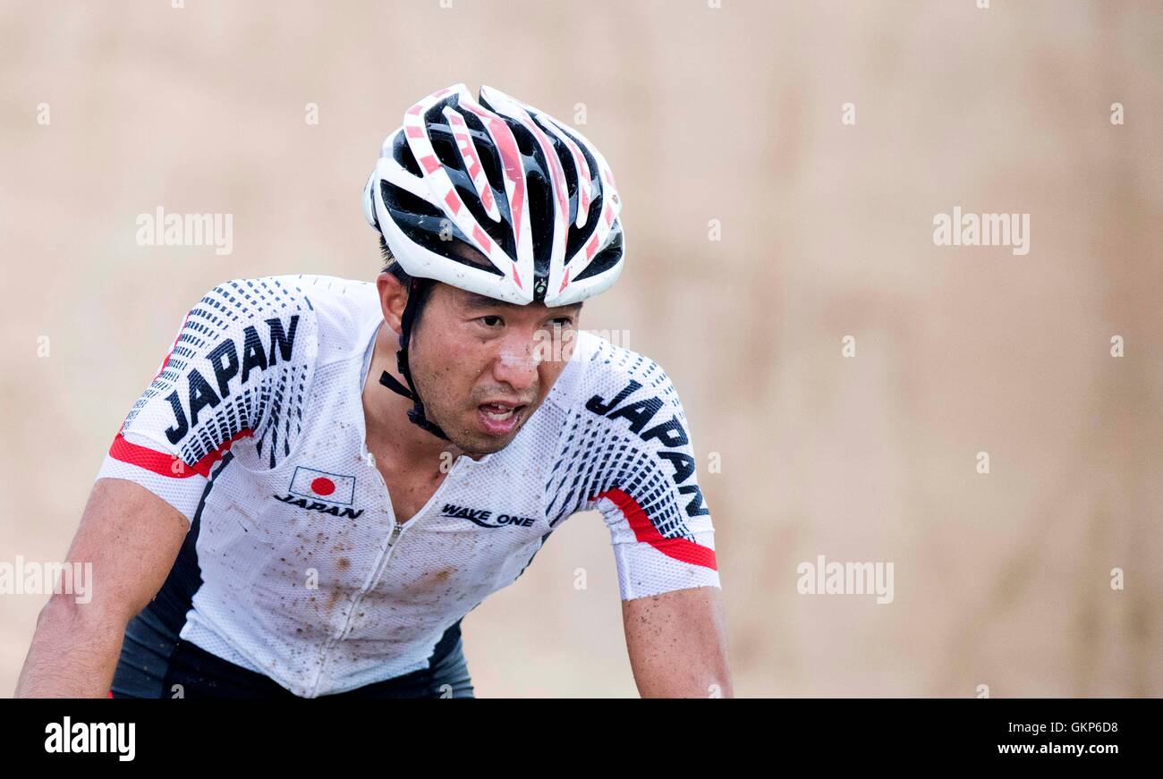 Rio de Janeiro, Brasile. 21 Ago, 2016. Kohei Yamamoto (JPN) ciclismo : uomini Cross Country in Mountain Bike Center durante il Rio 2016 Giochi Olimpici a Rio de Janeiro in Brasile . Credito: Enrico Calderoni AFLO/sport/Alamy Live News Foto Stock