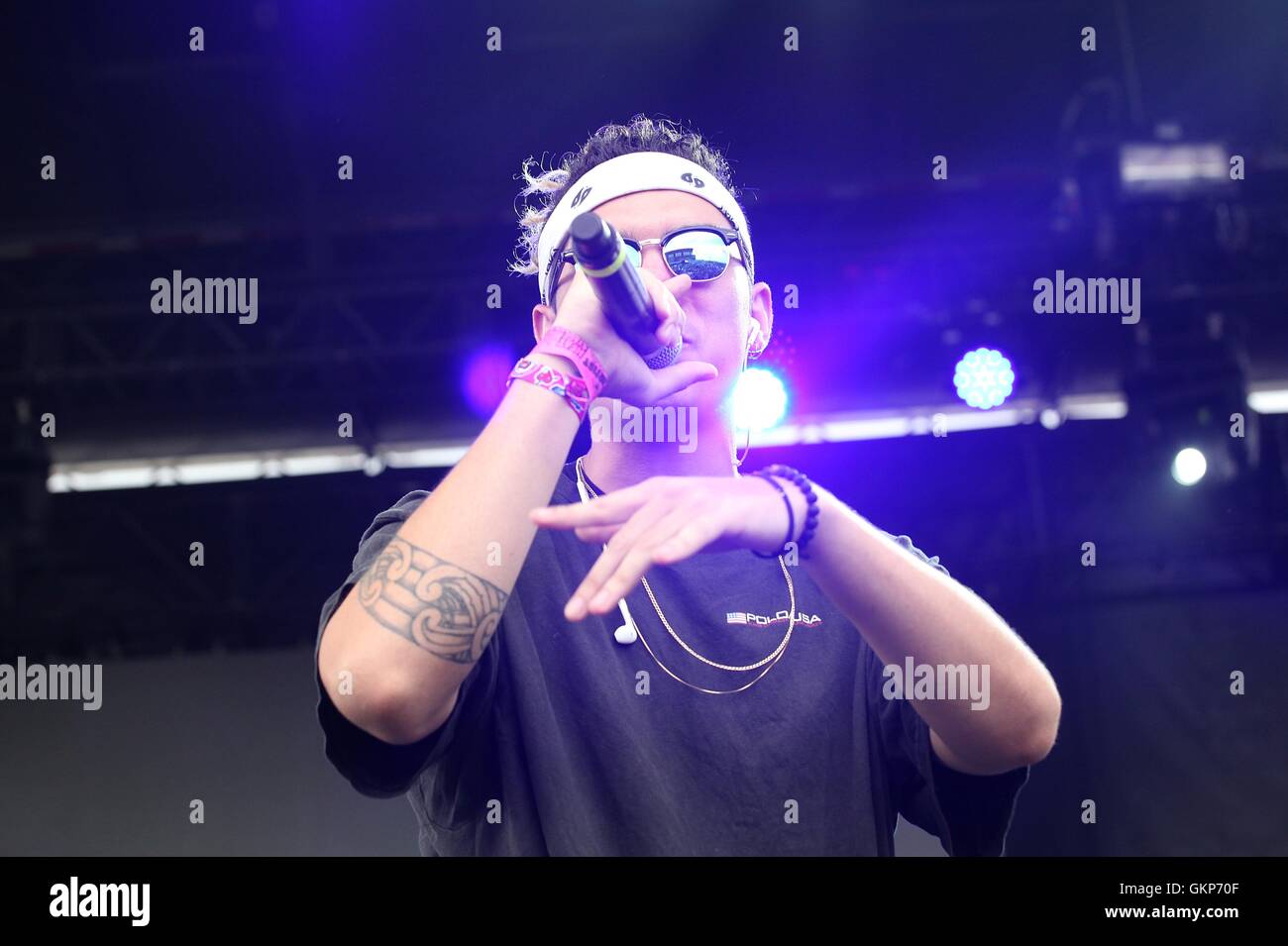 WANTAGH, NY - 21 agosto: William Lo Strinare perfoming live al 2016 Billboard Hot 100 Music Festival a Nikon di Jones Beach Theatre, il 21 agosto 2016 in Wantagh, New York. Credito: Diego Corredor/Media punzone Credito: MediaPunch Inc/Alamy Live News Foto Stock