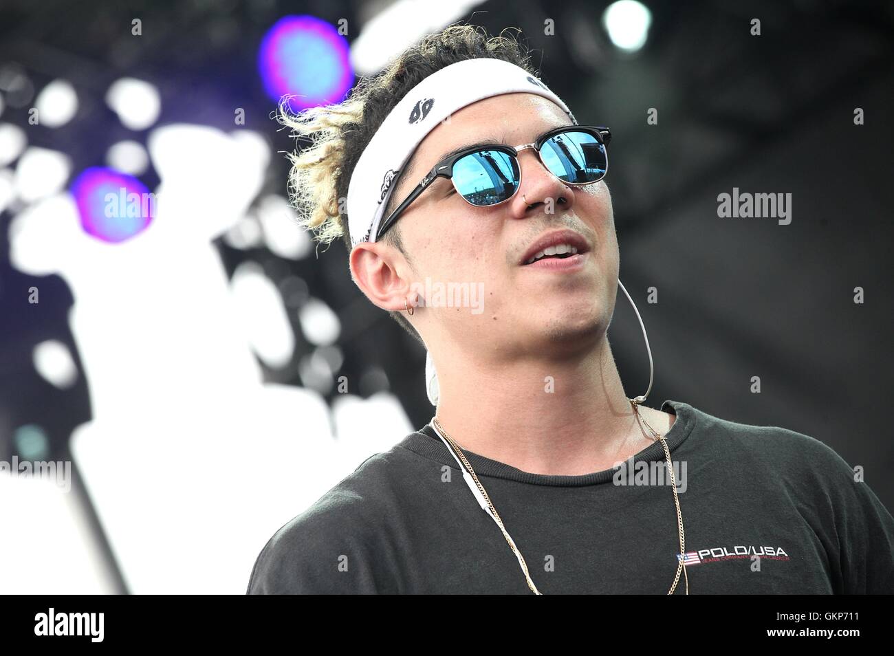 WANTAGH, NY - 21 agosto: William Lo Strinare perfoming live al 2016 Billboard Hot 100 Music Festival a Nikon di Jones Beach Theatre, il 21 agosto 2016 in Wantagh, New York. Credito: Diego Corredor/Media punzone Credito: MediaPunch Inc/Alamy Live News Foto Stock