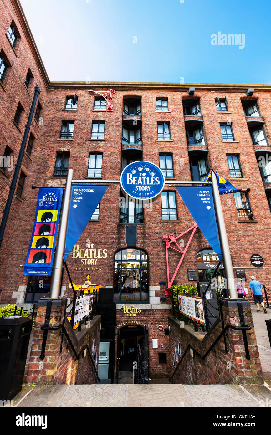 Il Beatles Story è una attrazione turistica dedicata agli anni sessanta del gruppo rock The Beatles a Liverpool Foto Stock