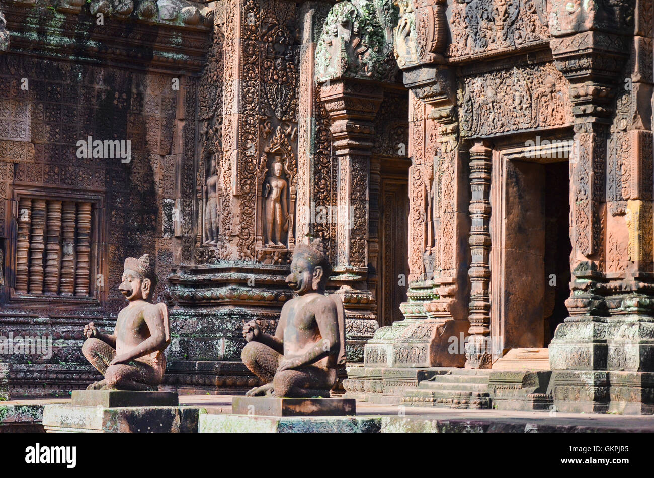 Banteay Srei, Tempio di Angkor Wat, Siem Reap, Cambogia Foto Stock