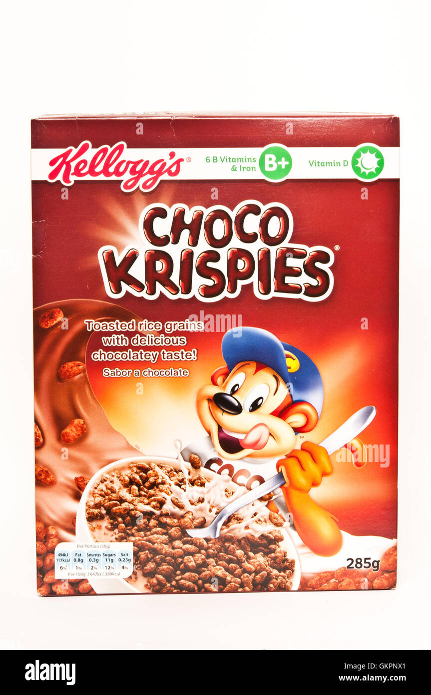 Confezione di cereali Kellogg's Choco Krispies Foto Stock