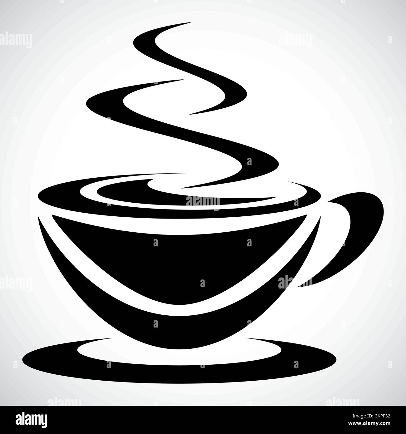 Pittogramma di icona di caffè nero per un utilizzo creativo in graphic design Illustrazione Vettoriale