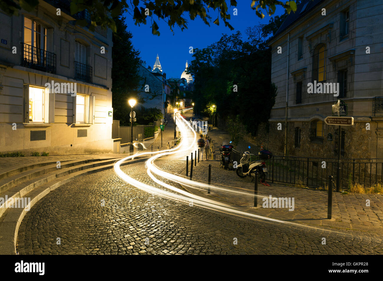 Posizionare Dalida, Montmartre, Parigi, Ile-de-France, Francia Foto Stock
