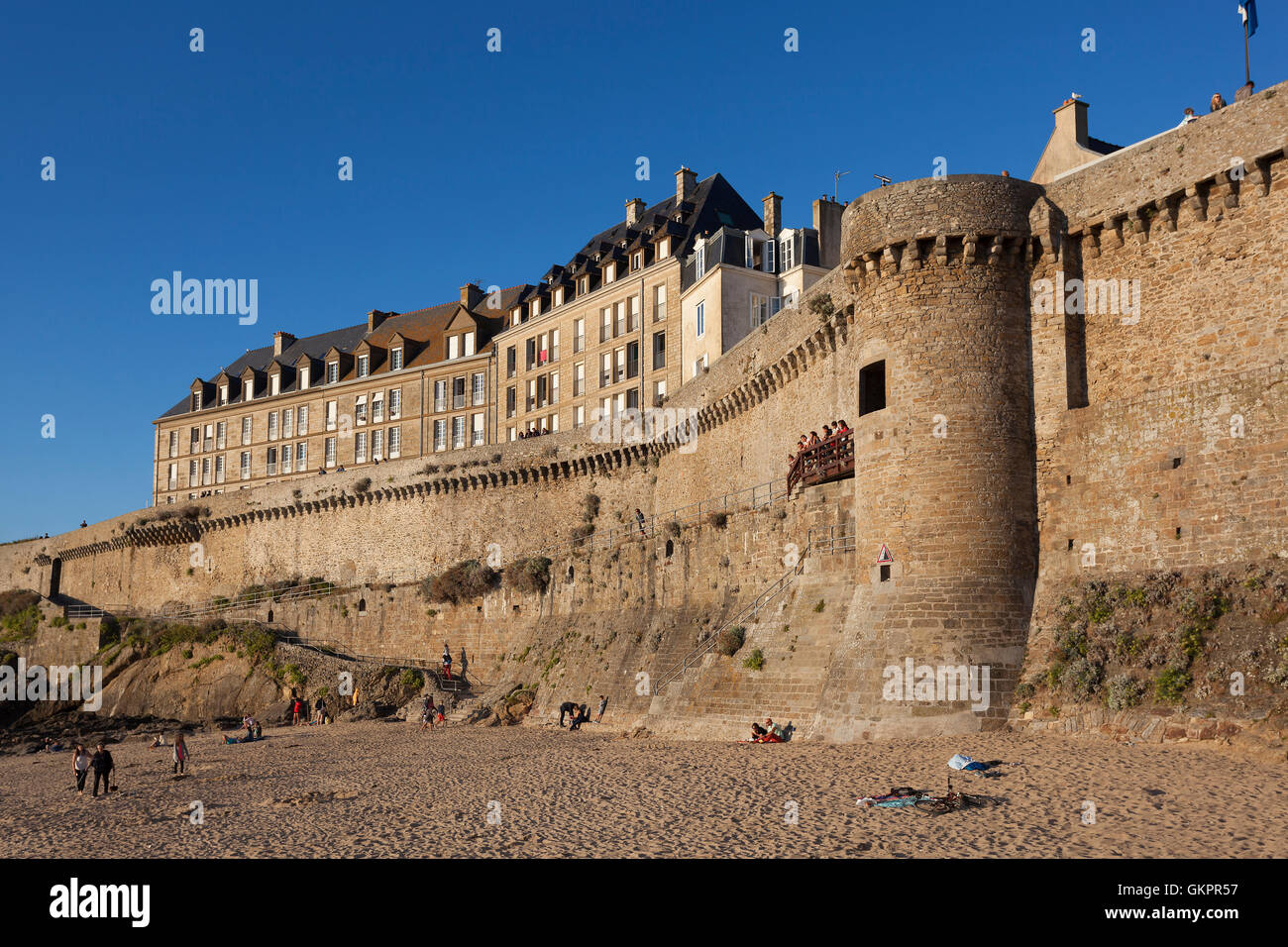 Pareti di Saint-Malo, Ille-et-Vilaine, Bretagna, Francia Foto Stock