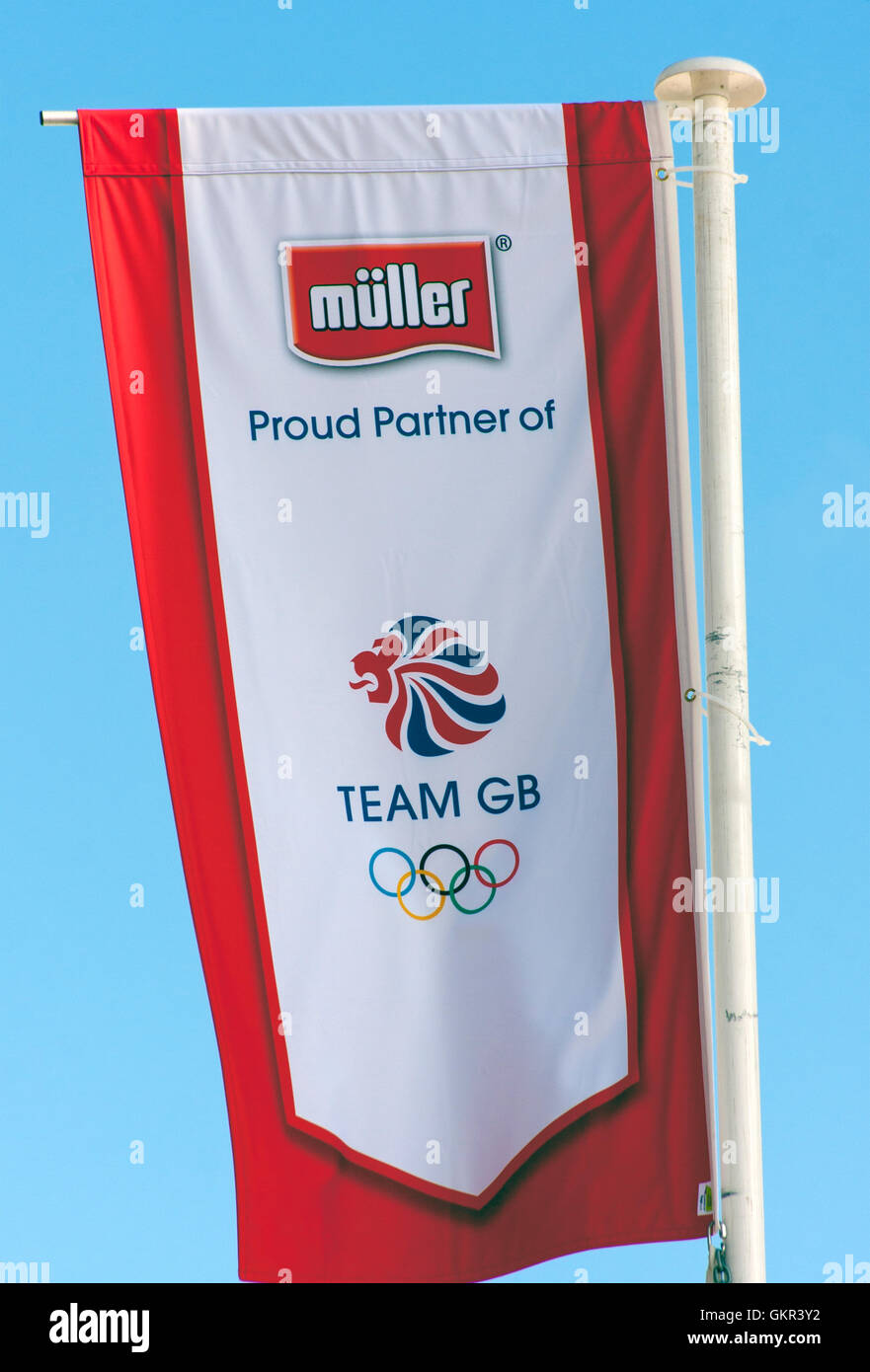 Muller TeamGB Banner Foto Stock