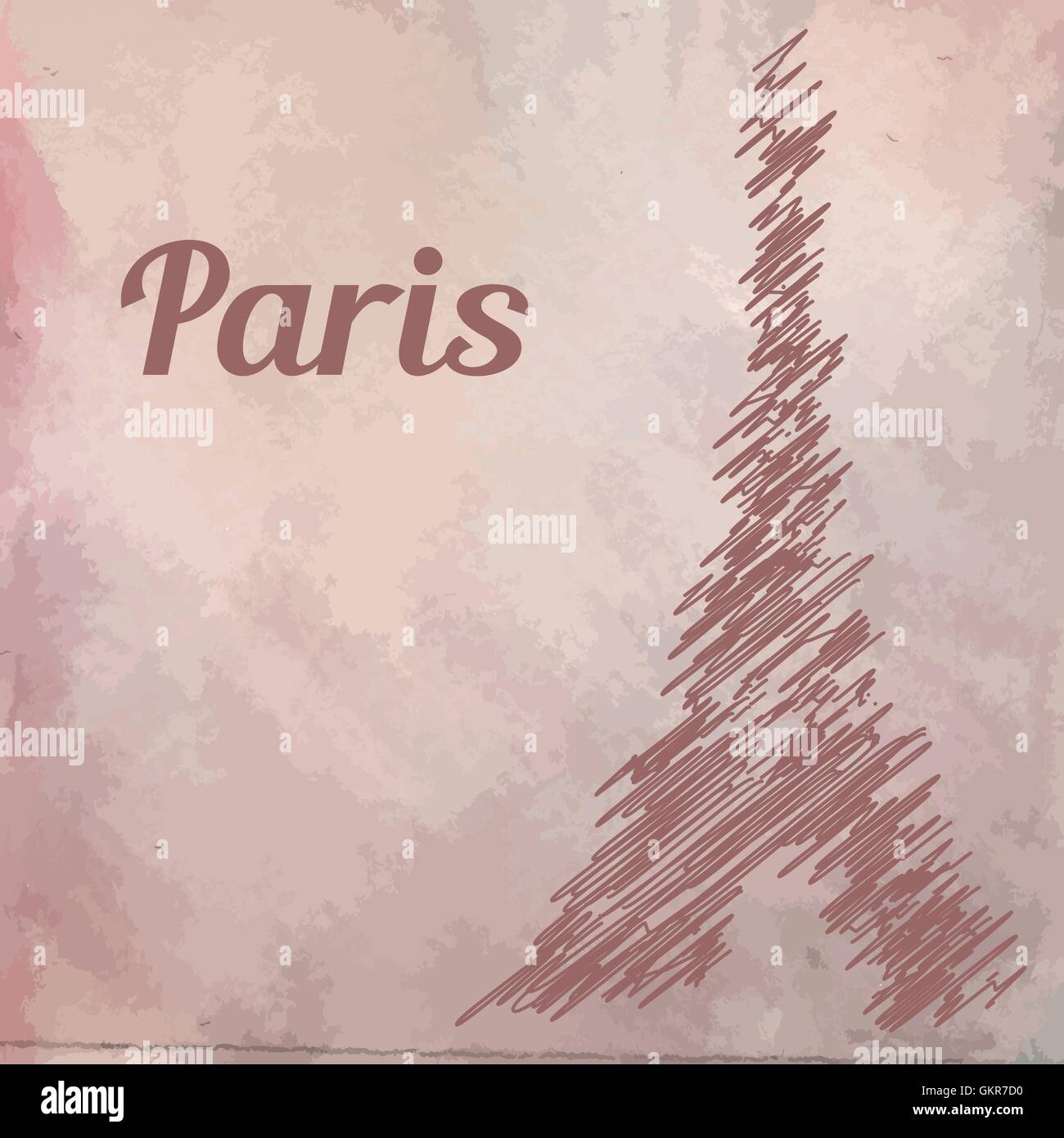 La torre Eiffel di Parigi lettering. Illustrazione Vettoriale Illustrazione Vettoriale