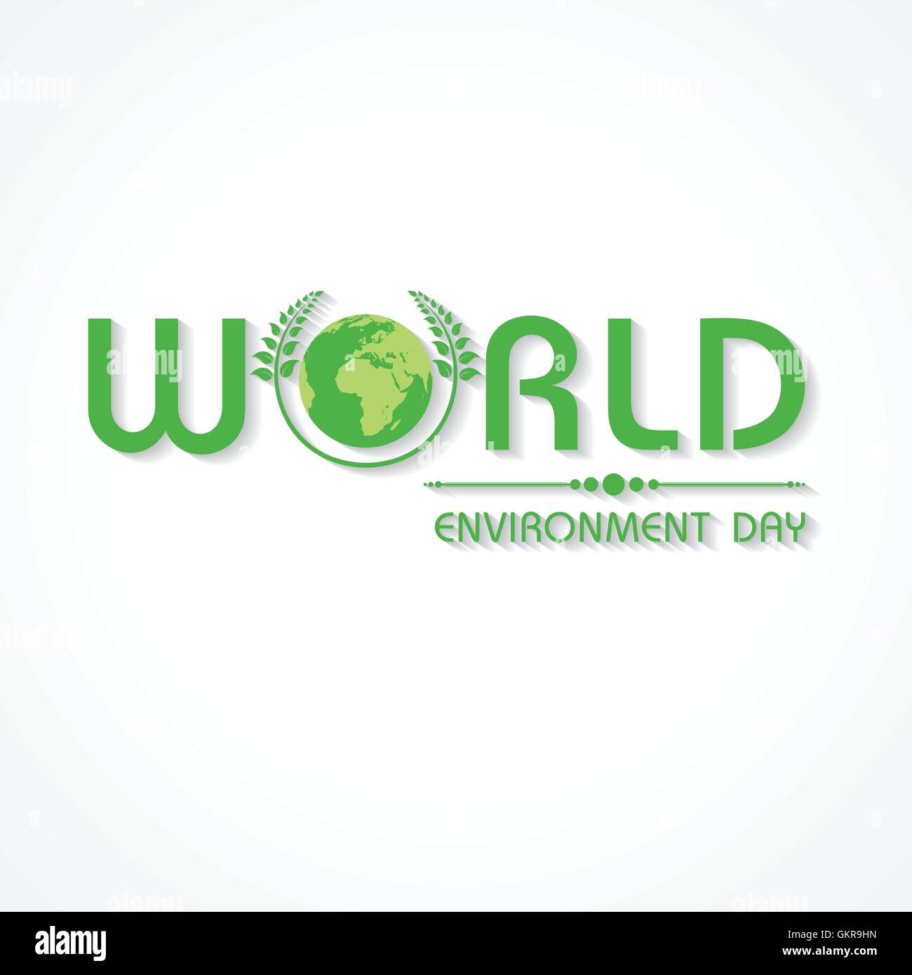 Creative Giornata Mondiale dell Ambiente vettore di messaggio di saluto Illustrazione Vettoriale