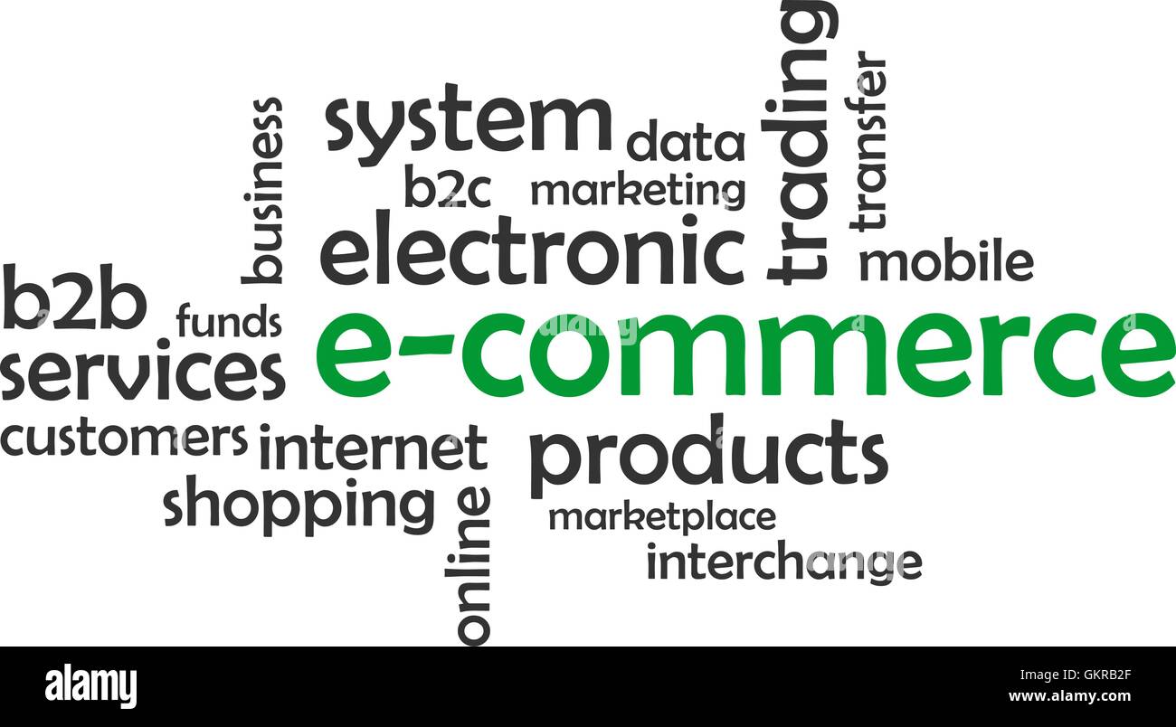 Word cloud - e-commerce Illustrazione Vettoriale