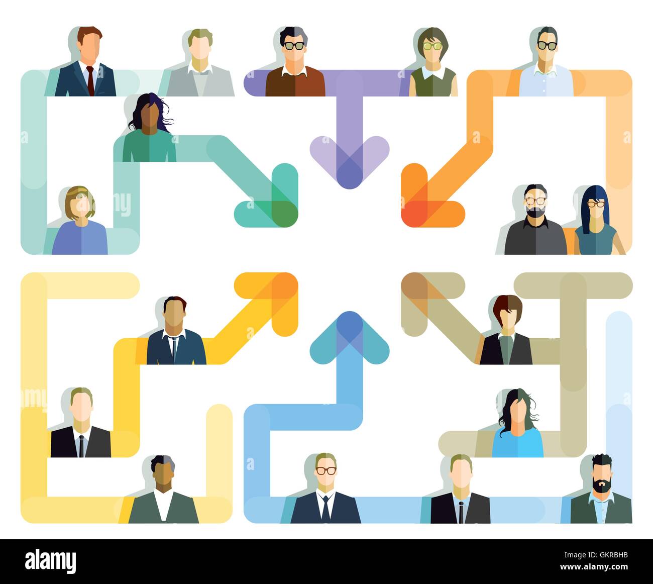 obiettivo del team Illustrazione Vettoriale