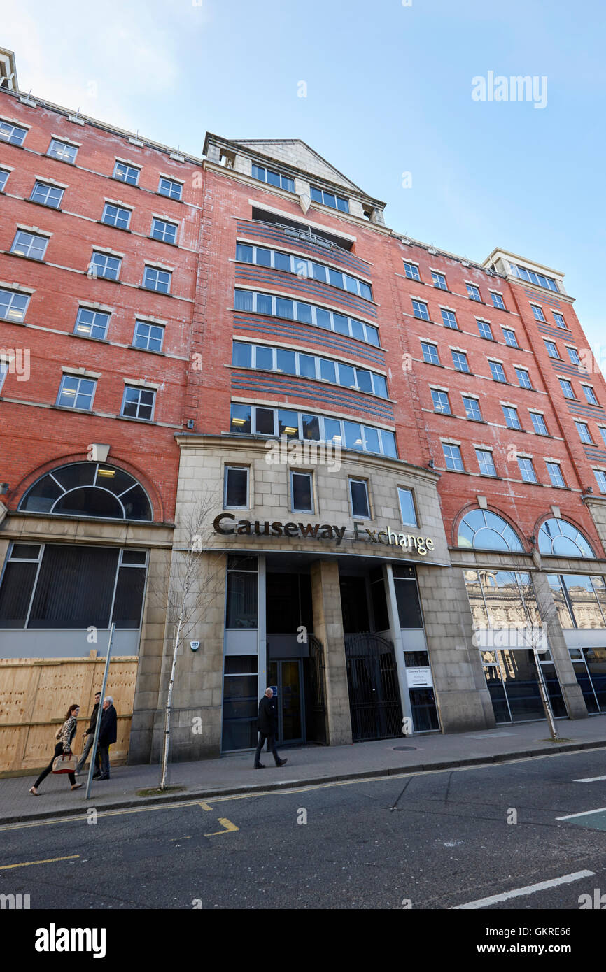 Causeway Exchange office building belfast occupata dagli uffici della Northern Ireland governo esecutivo Foto Stock