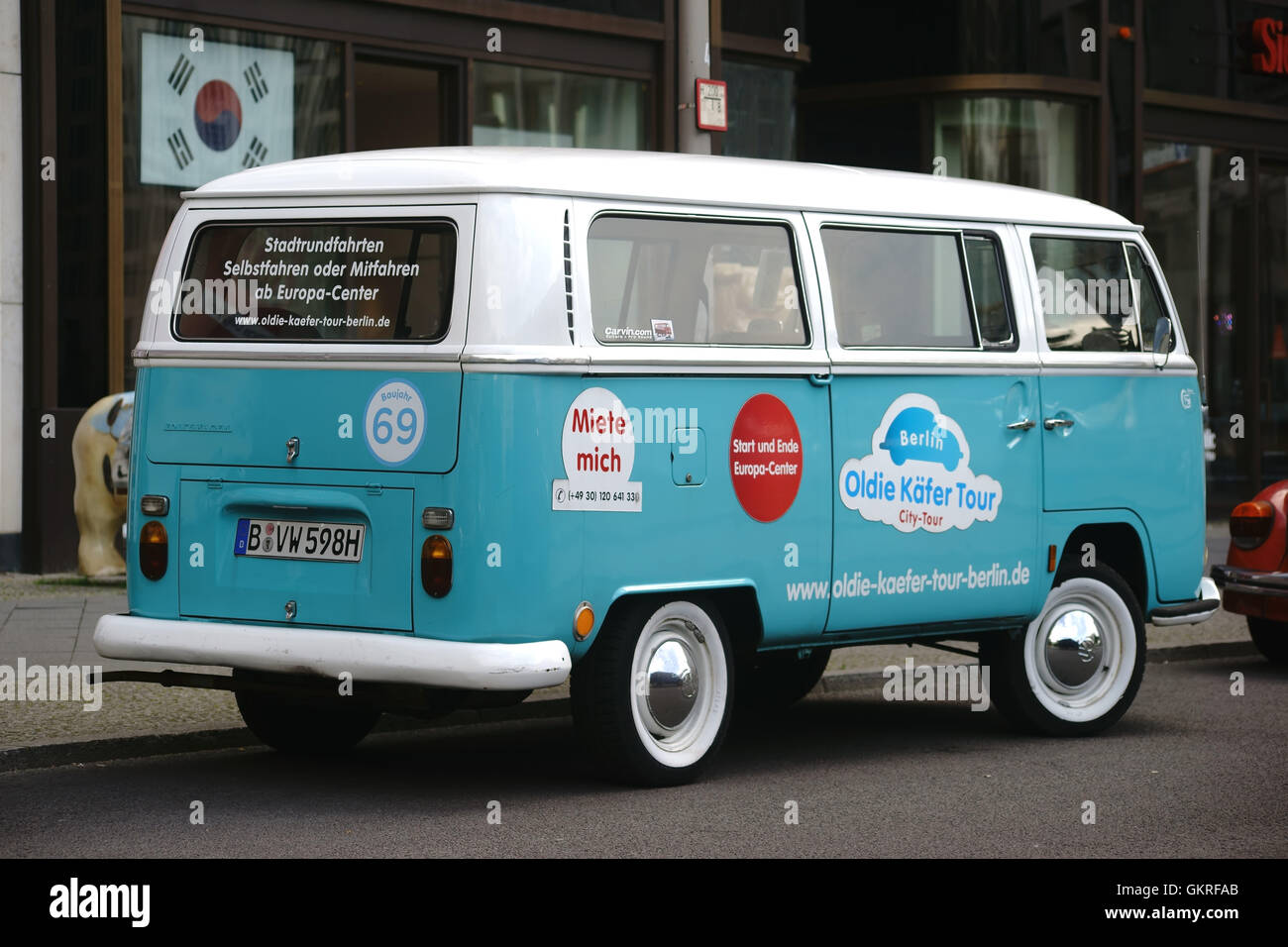 Vecchio Bus di VW Foto Stock