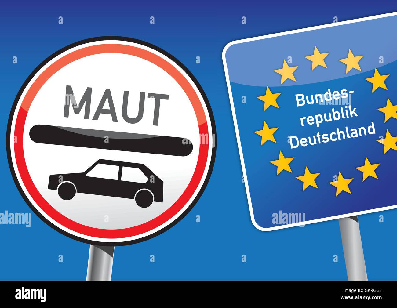 Automobile automobile mezzi di viaggio autoveicolo autostrada autostrada pedaggio straniero fino a AUTO Illustrazione Vettoriale