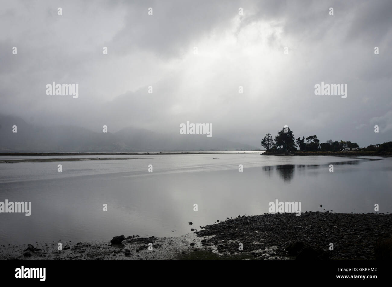 Aorere estuario del fiume, Collingwood, Tasman District, Isola del Sud, Nuova Zelanda Foto Stock