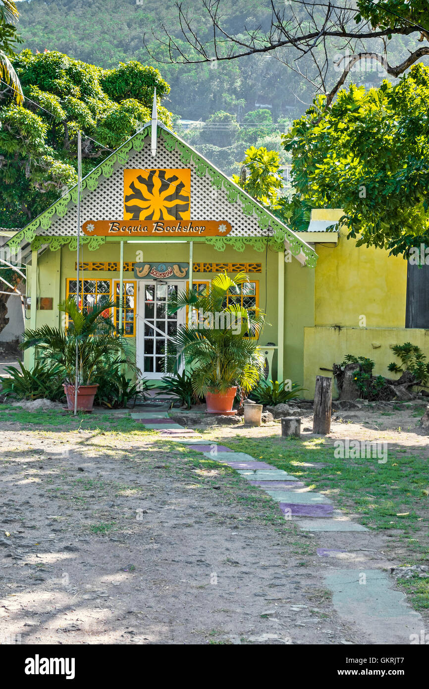 Il Bookshop Port Elizabeth Grenadines St Vincent West Indies Foto Stock