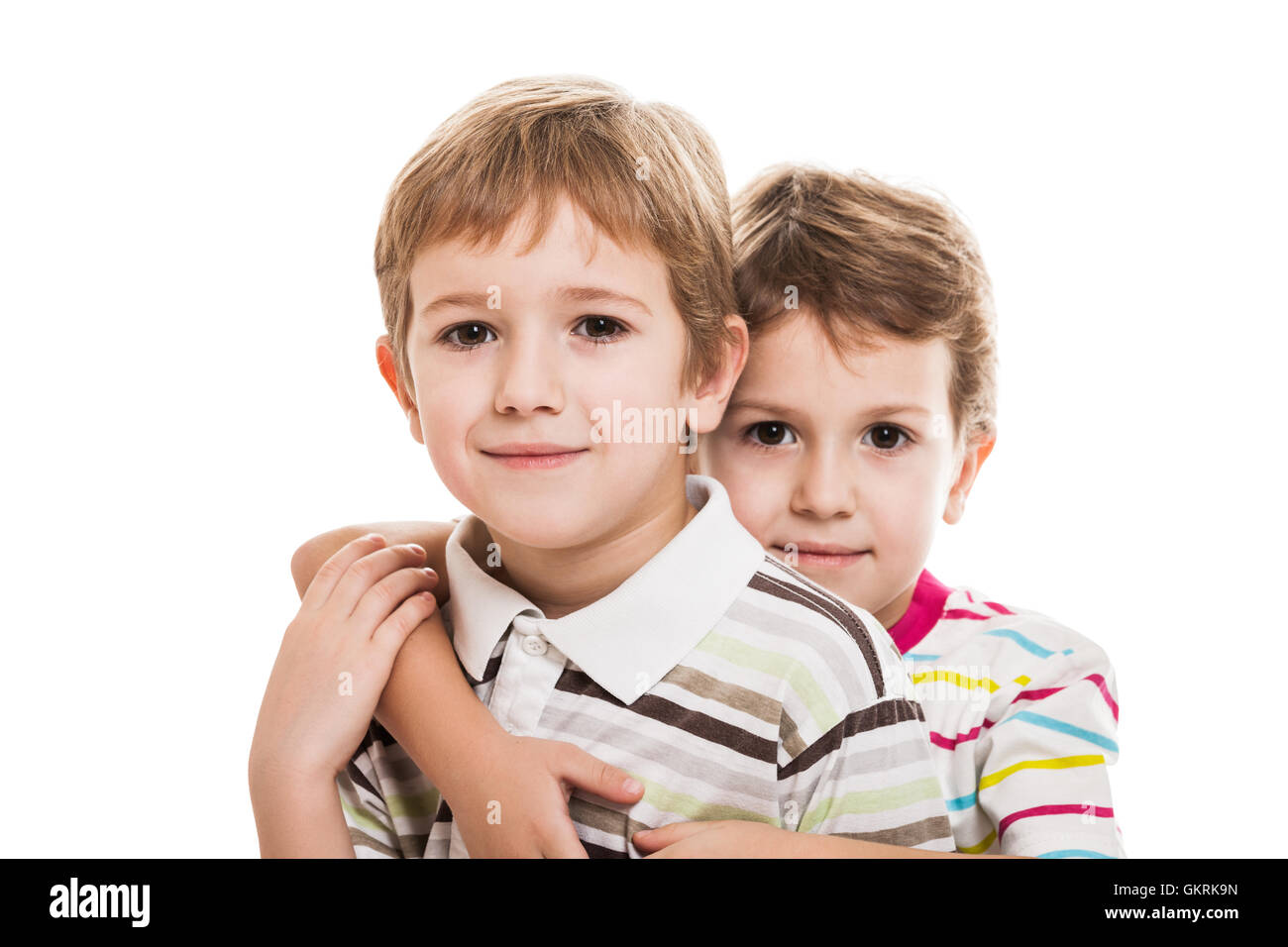 Due fratelli ragazzi Foto Stock