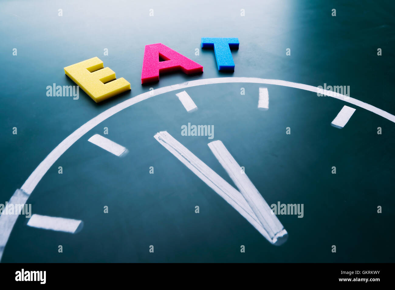 Il tempo di mangiare concept Foto Stock