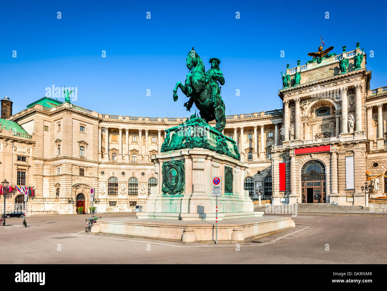 Vienna, Austria. Famoso Palazzo di Hofburg con Heldenplatz in Wien, Austria città capitale. Foto Stock
