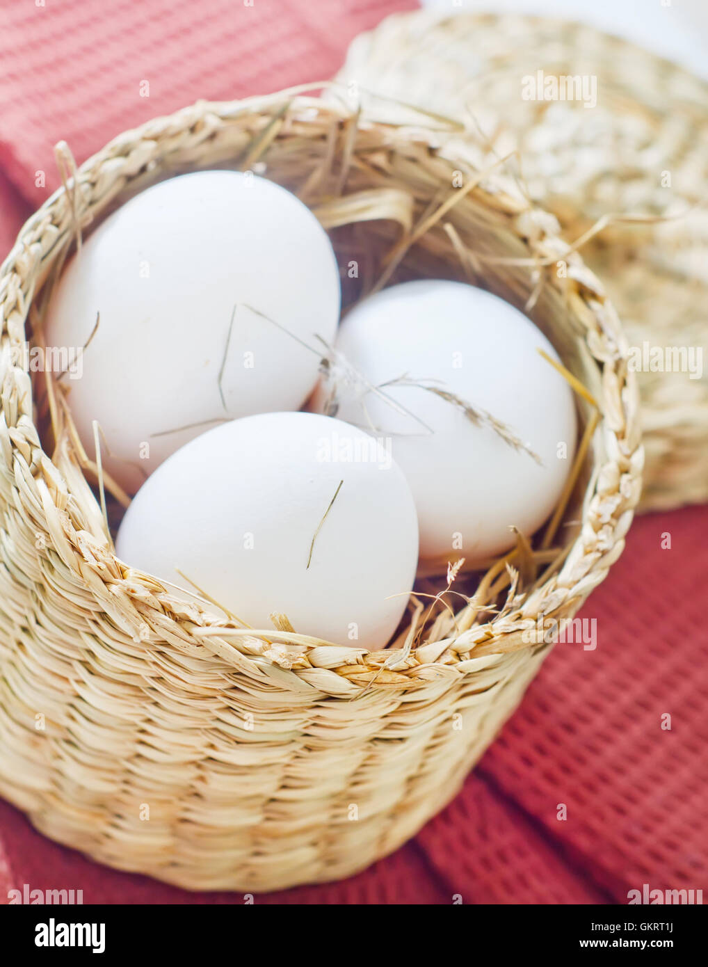 uova crude Foto Stock