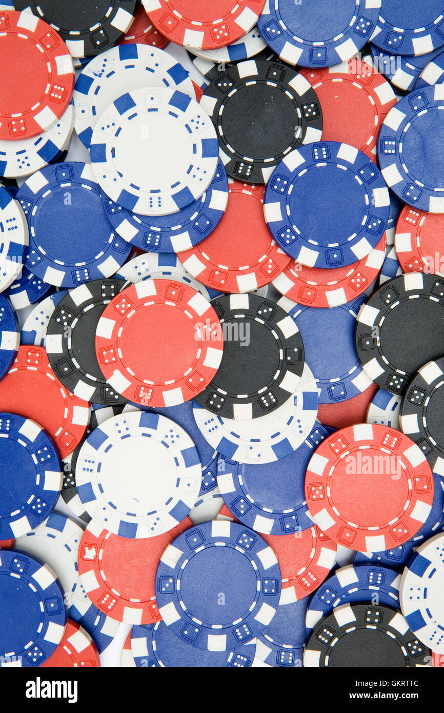 Poker chips sfondo Foto Stock