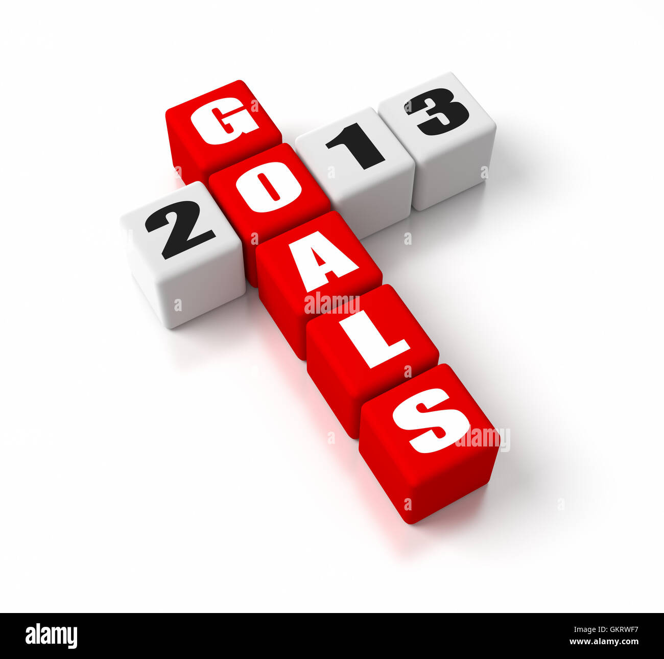 Gli obiettivi per il 2013 rosso Foto Stock