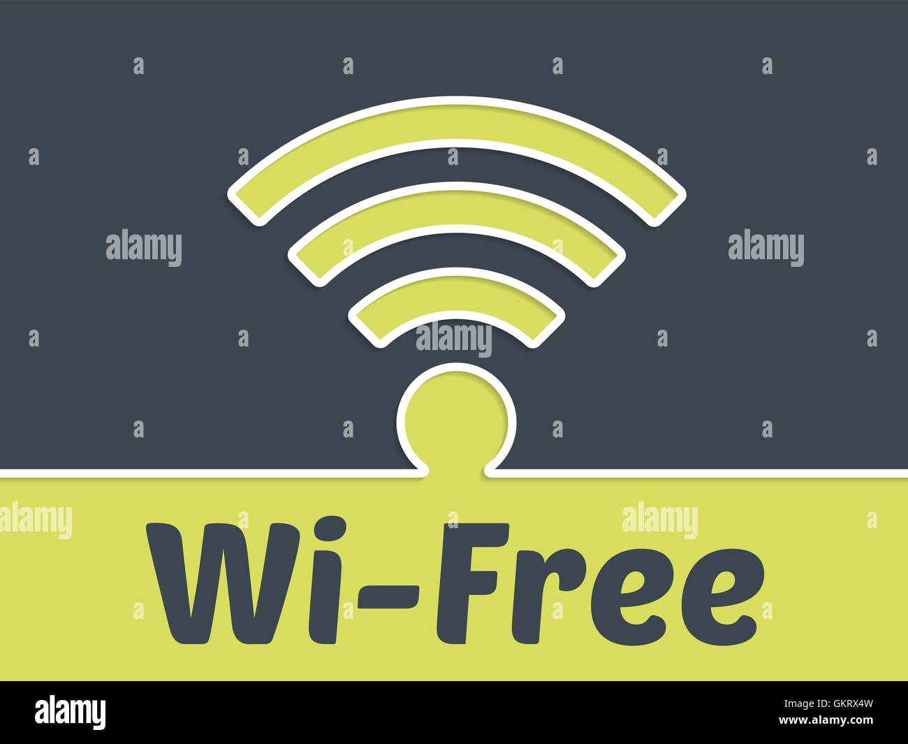 Connessione wireless senza sfondo pubblicità Illustrazione Vettoriale