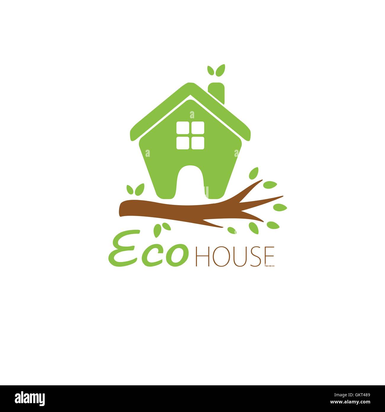 La casa ecologica icona Illustrazione Vettoriale