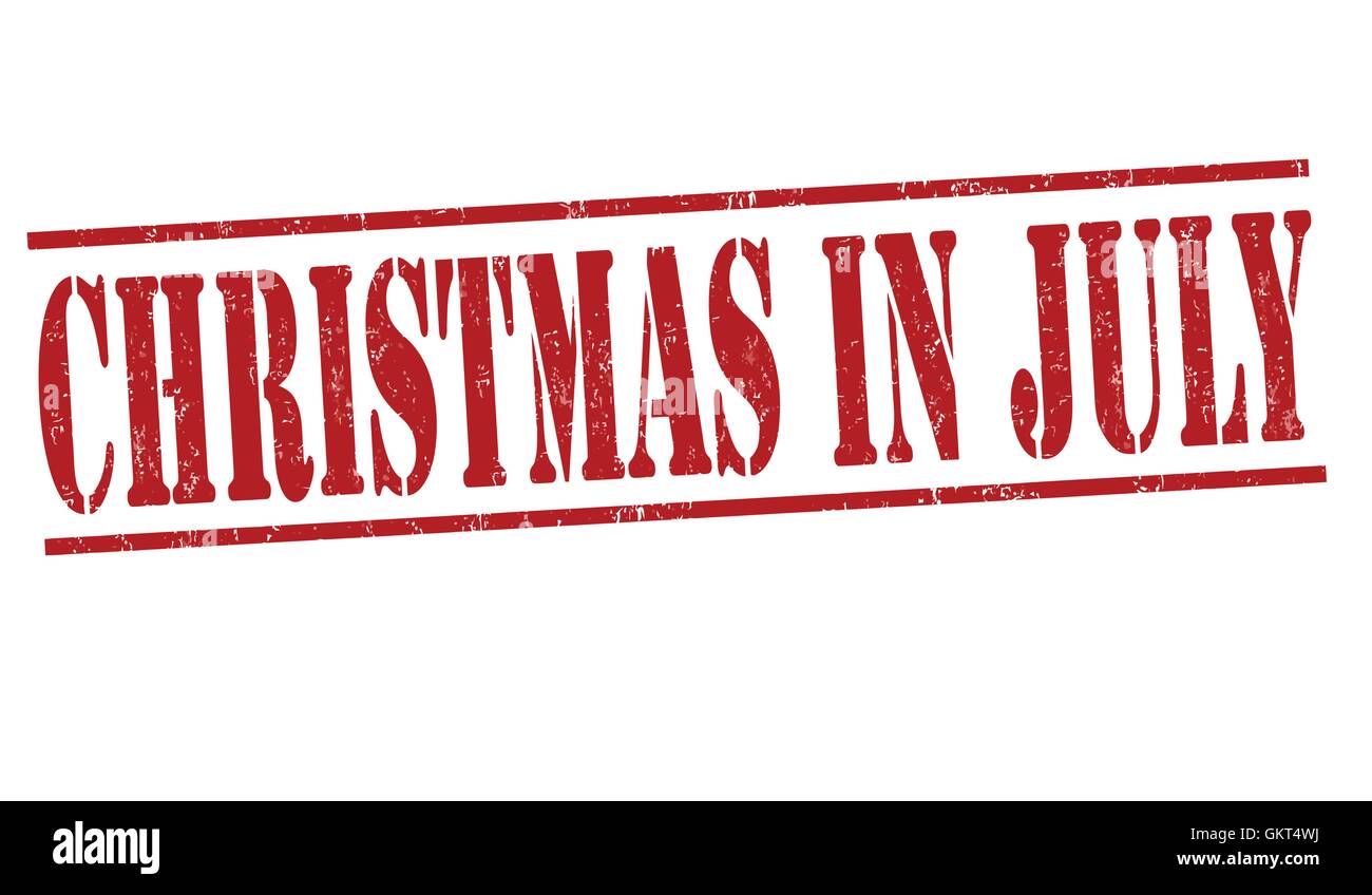 Natale nel luglio del timbro Illustrazione Vettoriale