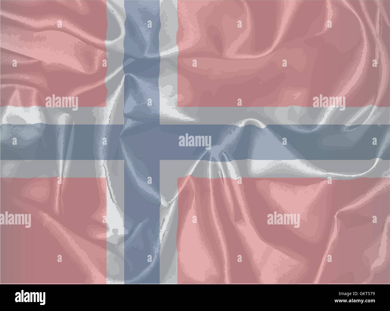 Bandiera norvegese Illustrazione Vettoriale