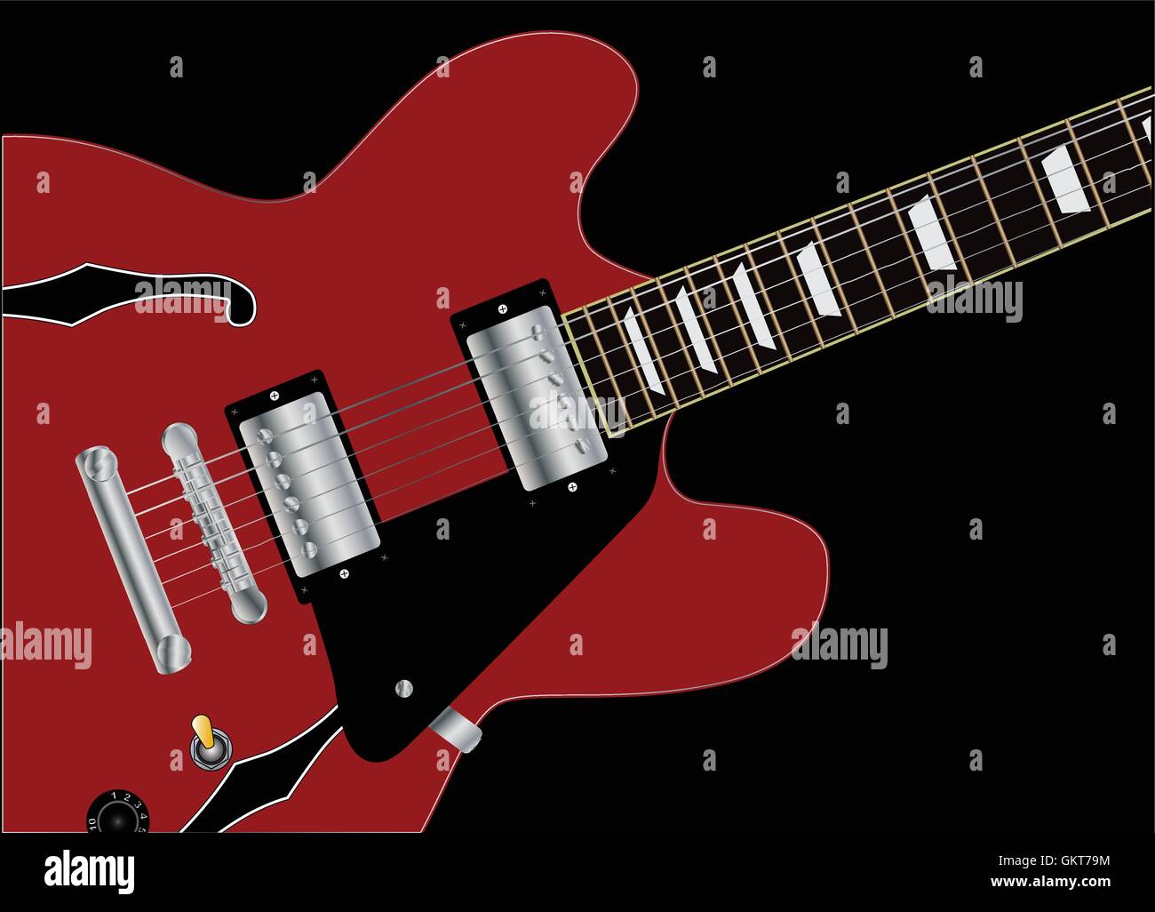 Blues Guitar Illustrazione Vettoriale