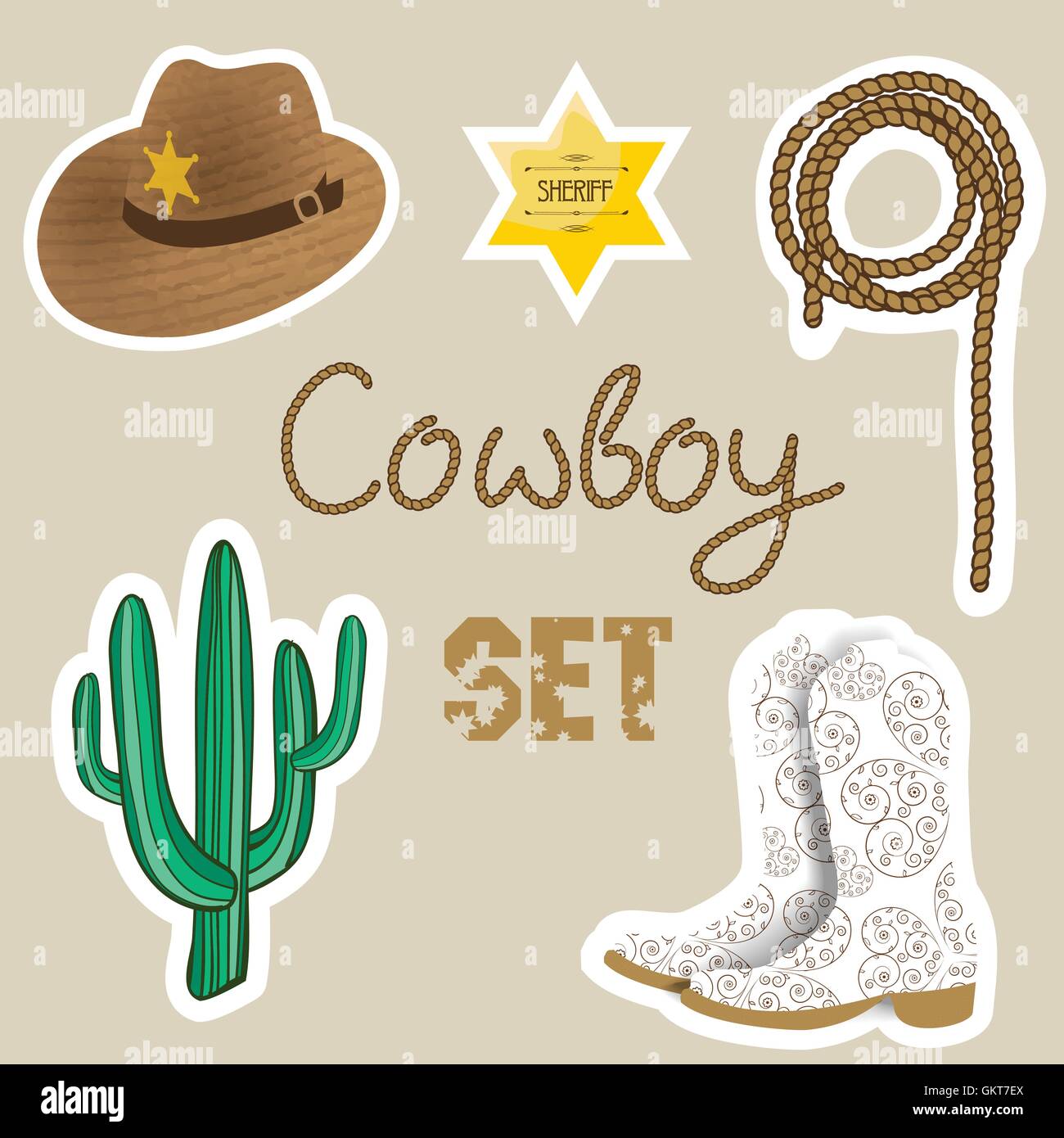 Cowboy poster. Wild West sfondo per il vostro design. Illustrazione Vettoriale