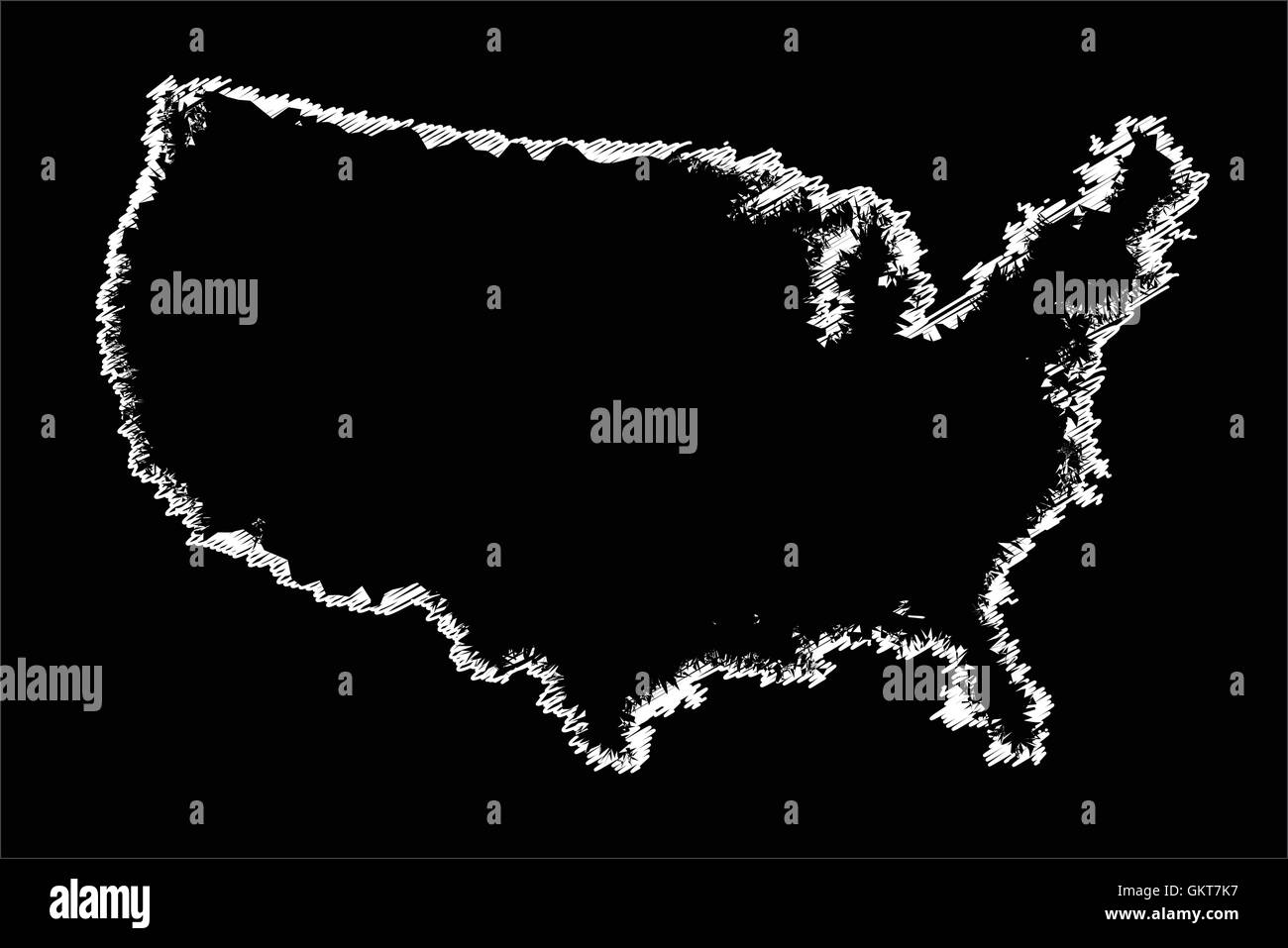 Stati Uniti d'America lavagna Illustrazione Vettoriale
