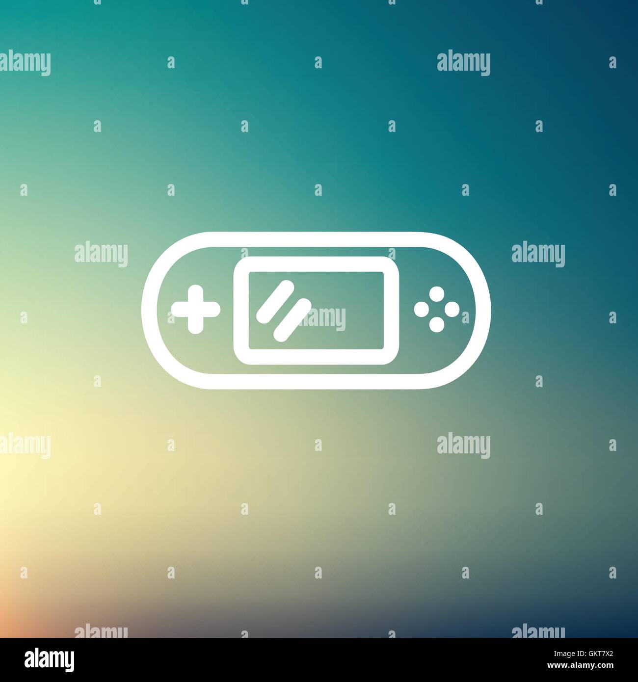 Video controller di gioco sottile Icona di linea Illustrazione Vettoriale