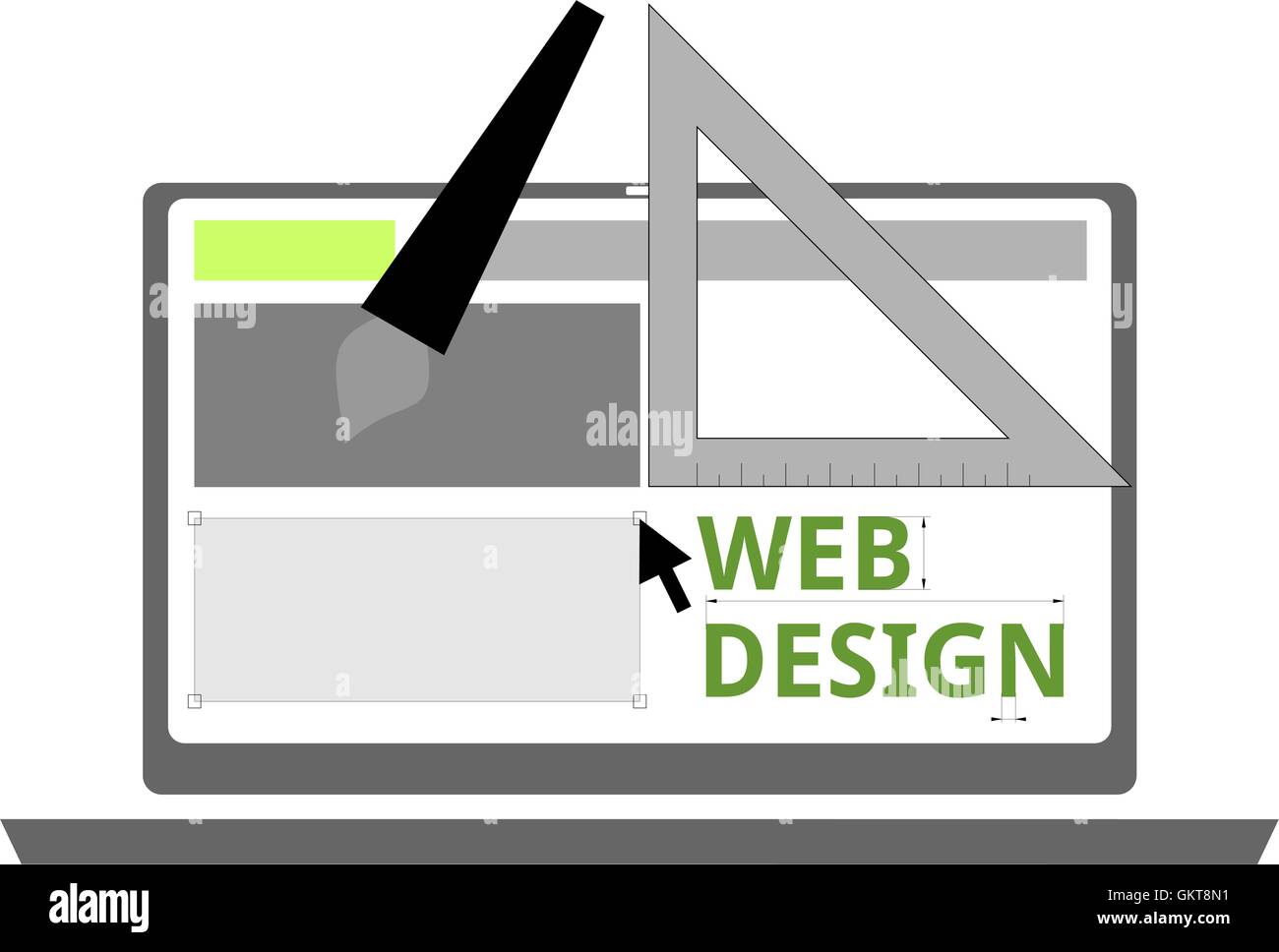 Vettore - web design Illustrazione Vettoriale