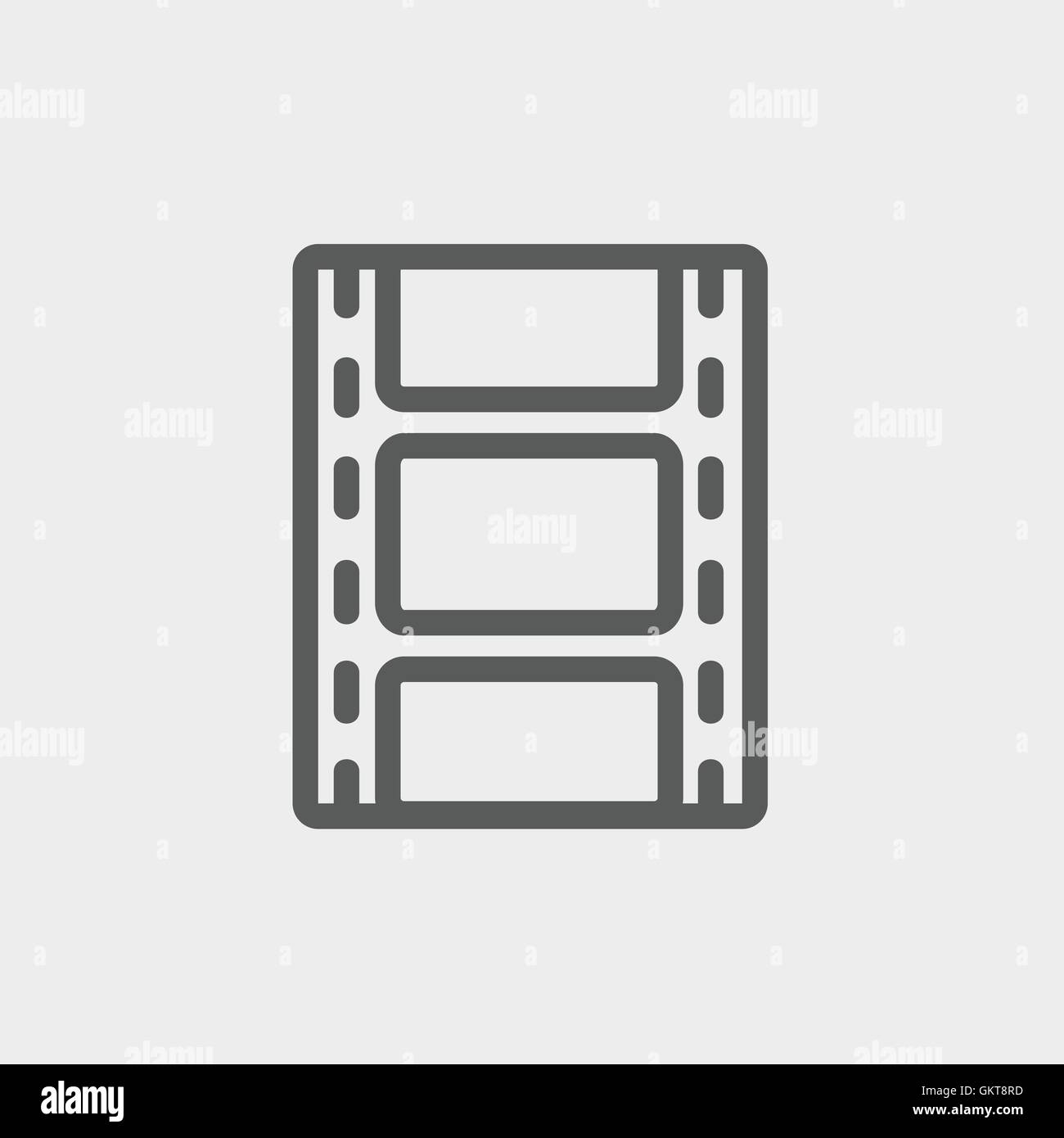 Carrellata di immagini con linea sottile icona Illustrazione Vettoriale