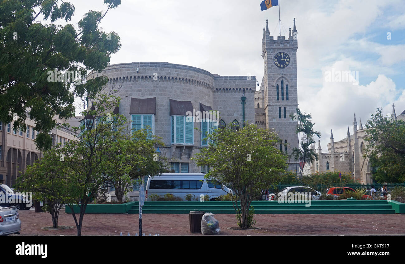 Gli edifici del Parlamento europeo, Bridgetown, Barbados Foto Stock