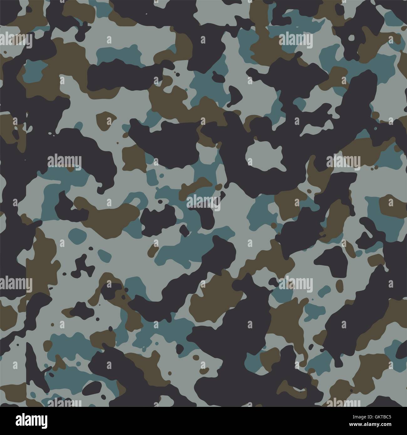 Seamless blu scuro navy camouflage pattern Illustrazione Vettoriale