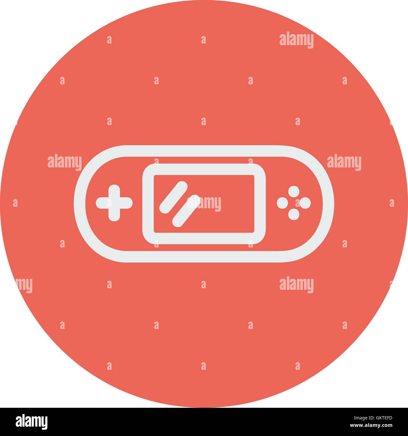 Video controller di gioco sottile Icona di linea Illustrazione Vettoriale