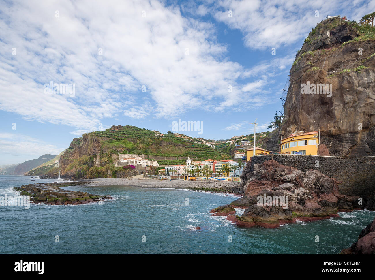 Pinta do Sol Bay, l'isola di Madeira, Portogallo Foto Stock