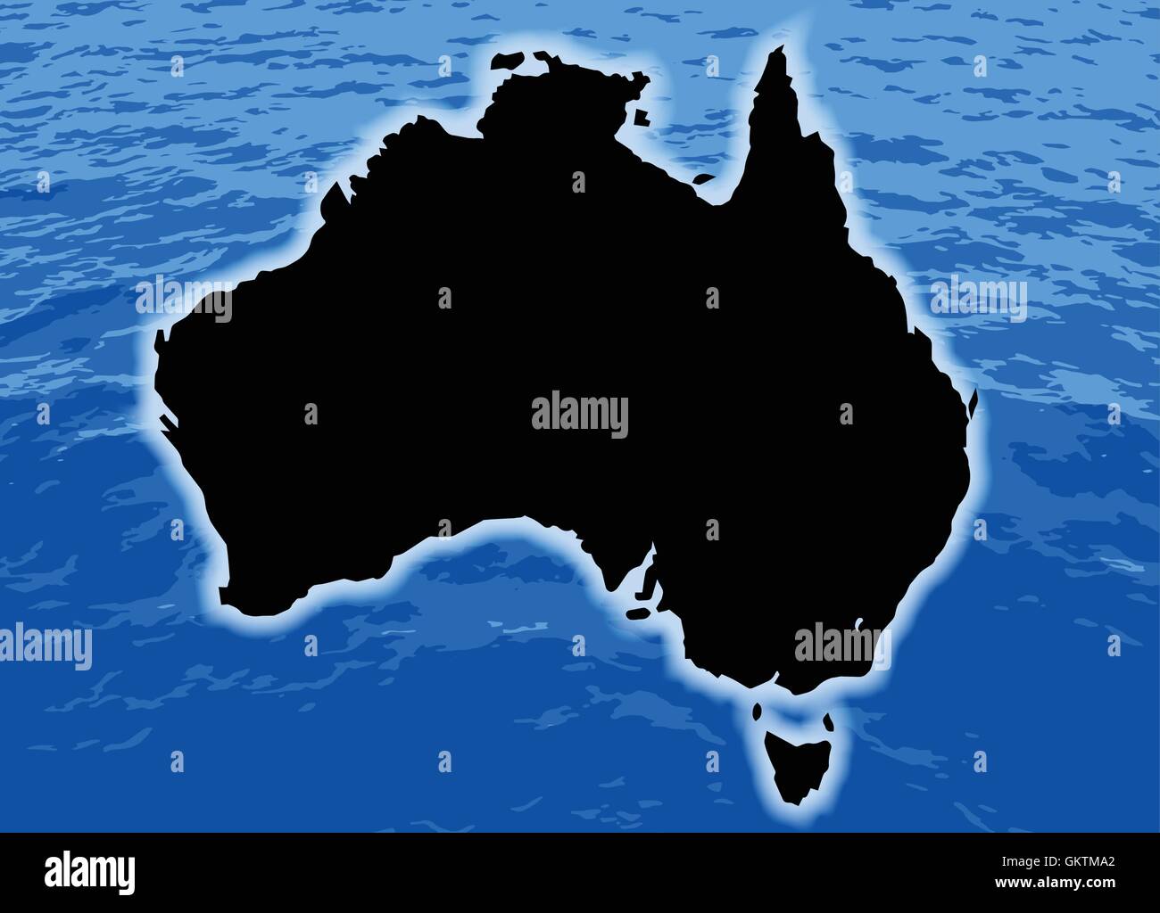 Australia contorno Illustrazione Vettoriale