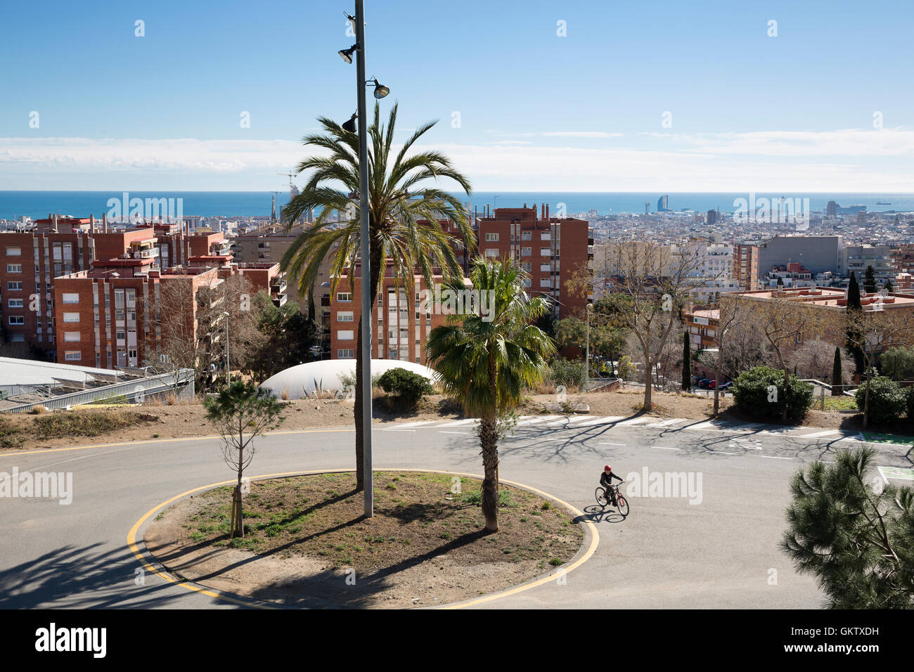Lo skyline di Barcellona, Spagna Foto Stock