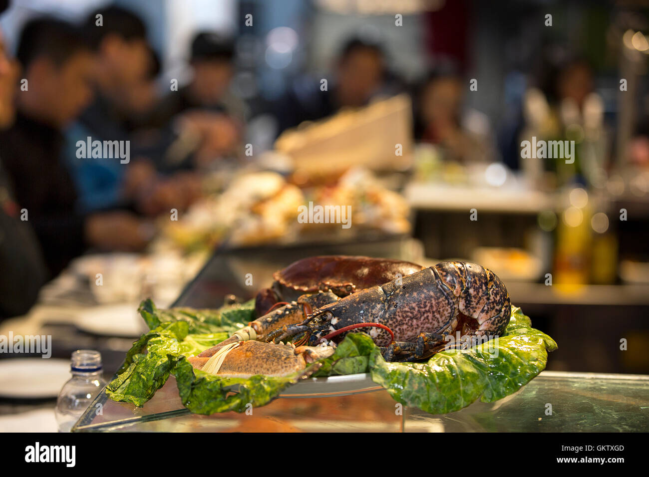 La Boqueria mercato alimentare a Barcellona, Spagna Foto Stock