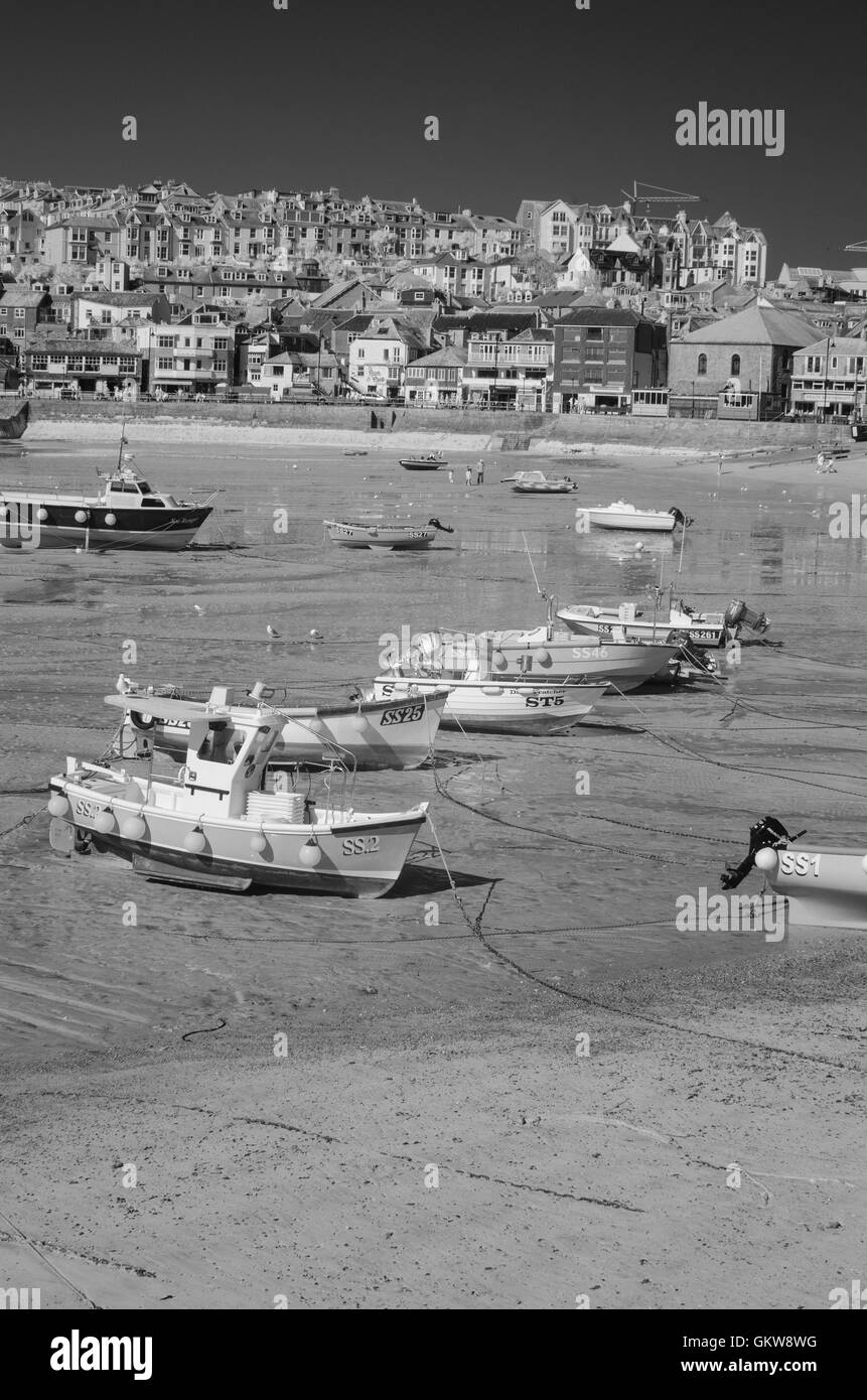 La bassa marea St Ives harbour numero3600 Foto Stock