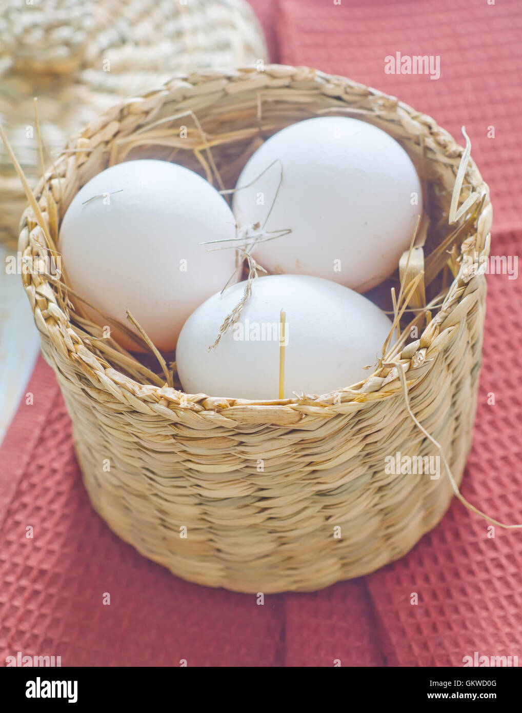 uova crude Foto Stock