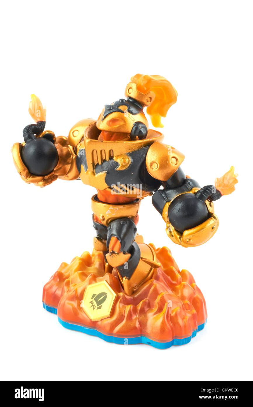 Zona di Blast uno dei tanti personaggi In Skylanders Video Gioco Foto Stock