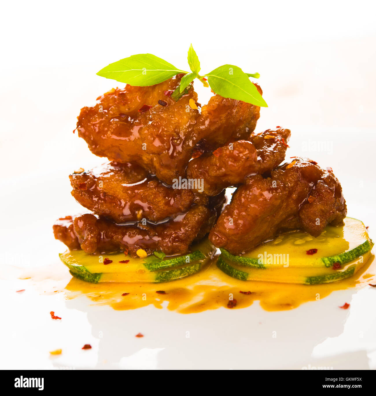 Il cinese dolce e aspro la carne di maiale Foto Stock