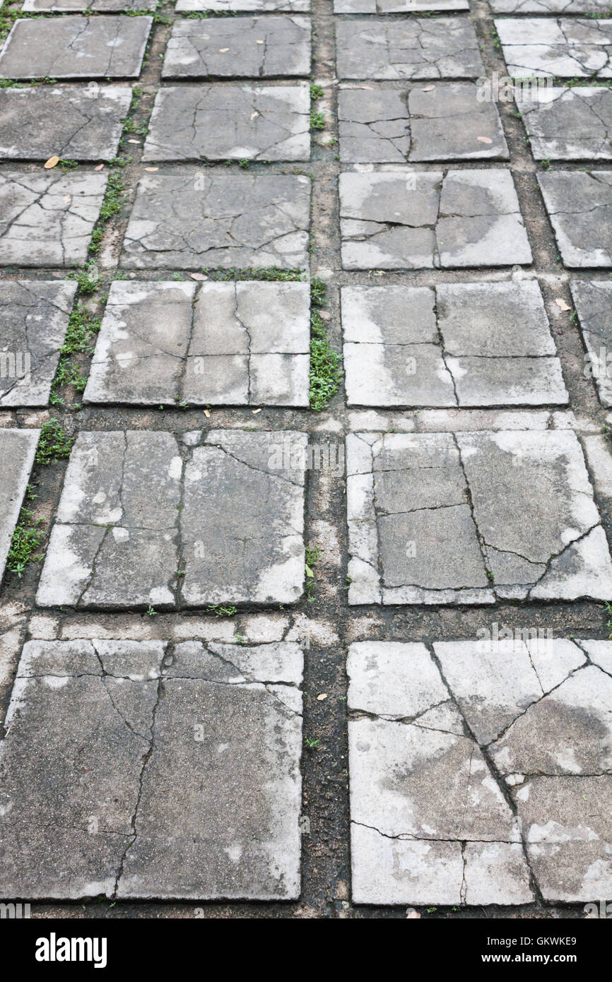 Mattoni Calcestruzzo percorso a piedi modo, stock photo Foto Stock