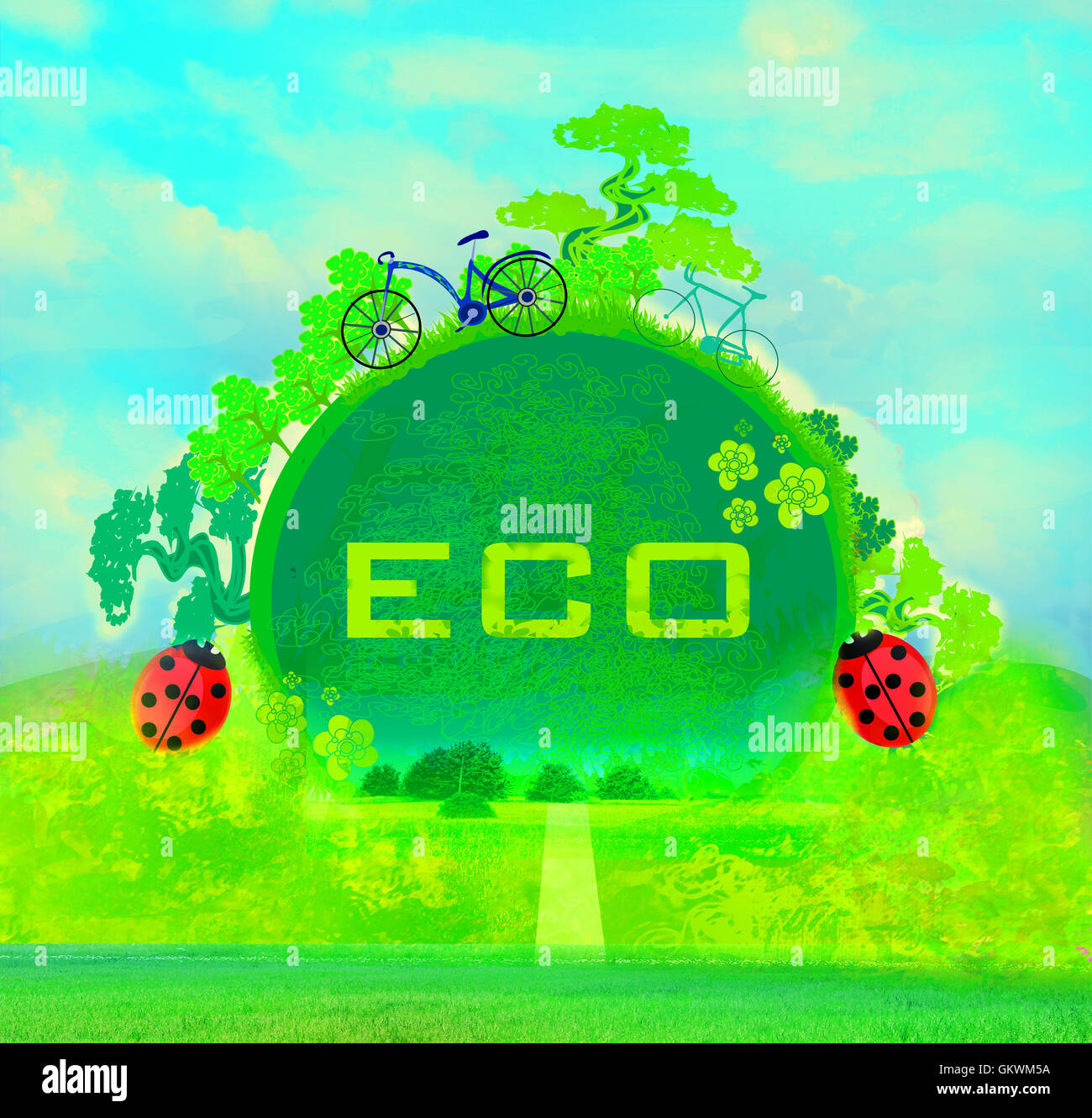 Scheda ecologia design. Foto Stock